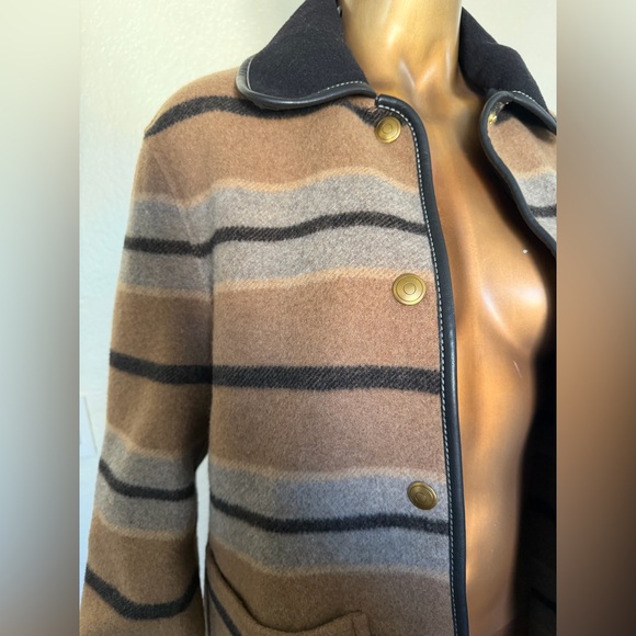 Madewell Brown and Black Striped Men's Jacket - Picture 7 of 8